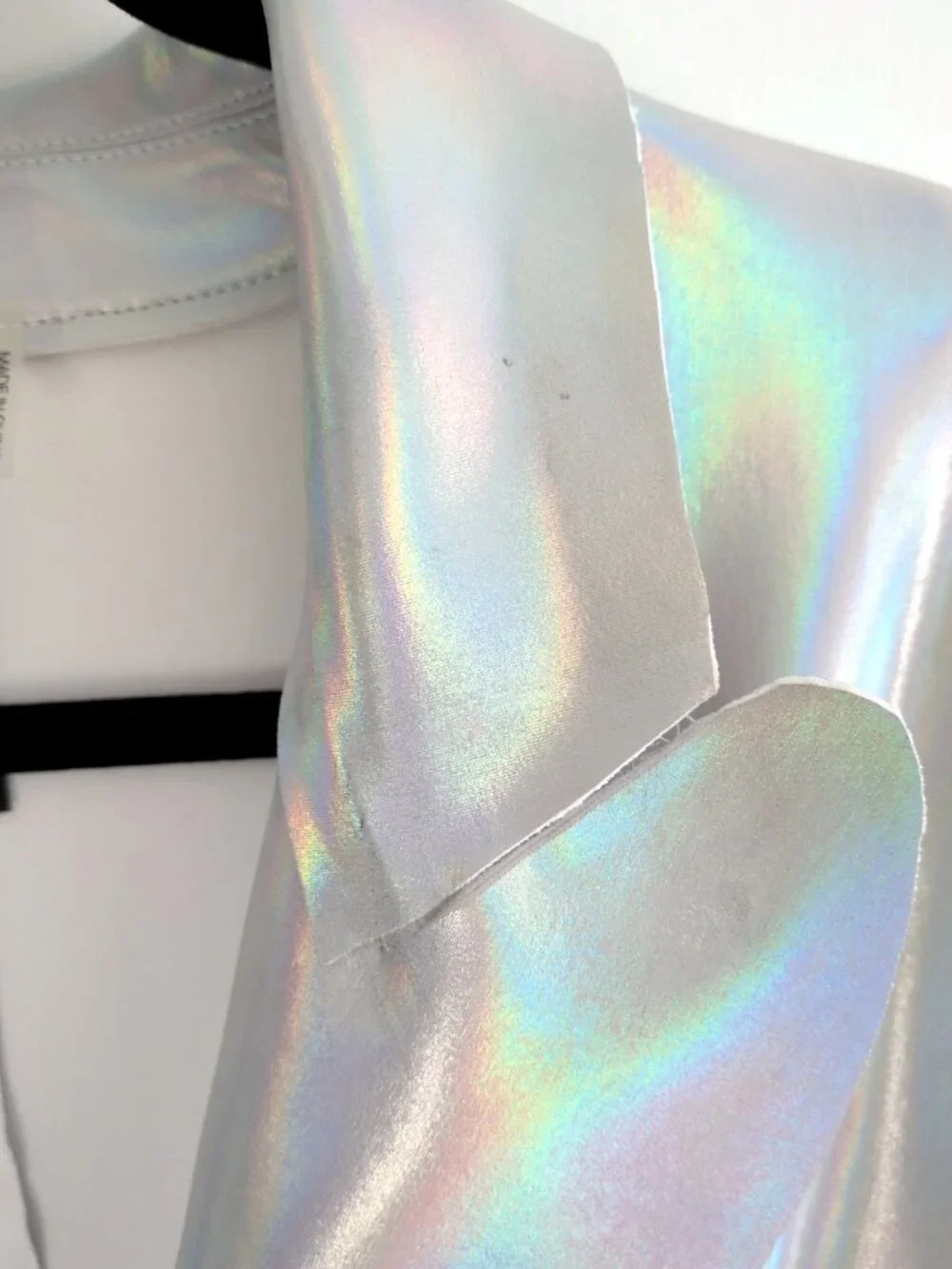 Norma Kamali silver holographic blazer XL/42